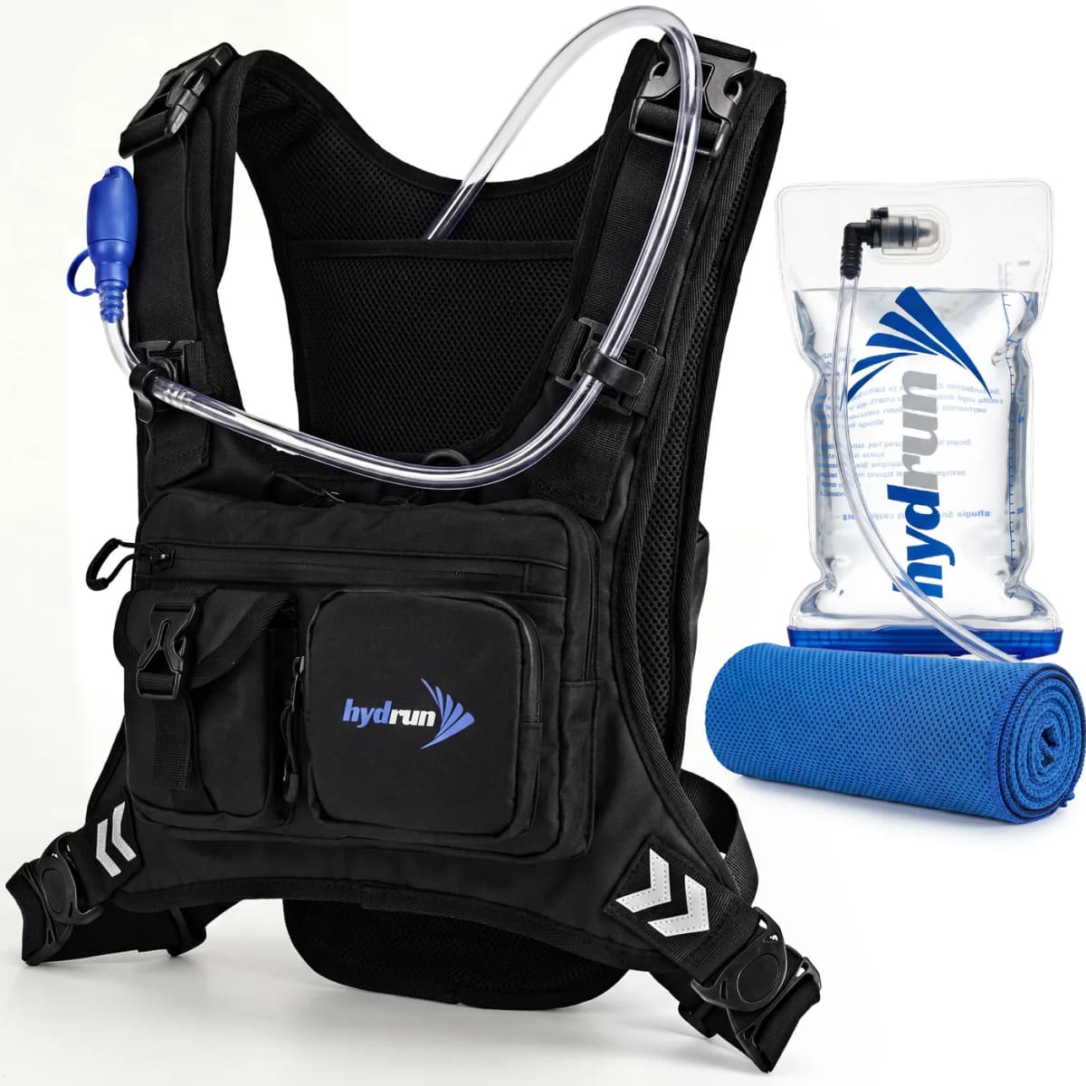 Hydrun Bundle: Laufweste, Trinkblase und Kühlhandtuch